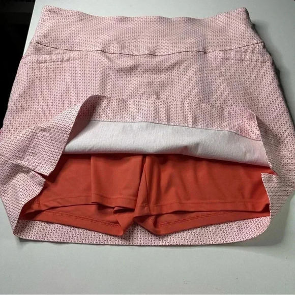 S C & Co Womens Athletic Skort XL Orange White Shorts Activewear Pockets Pull On - Picture 8 of 12
